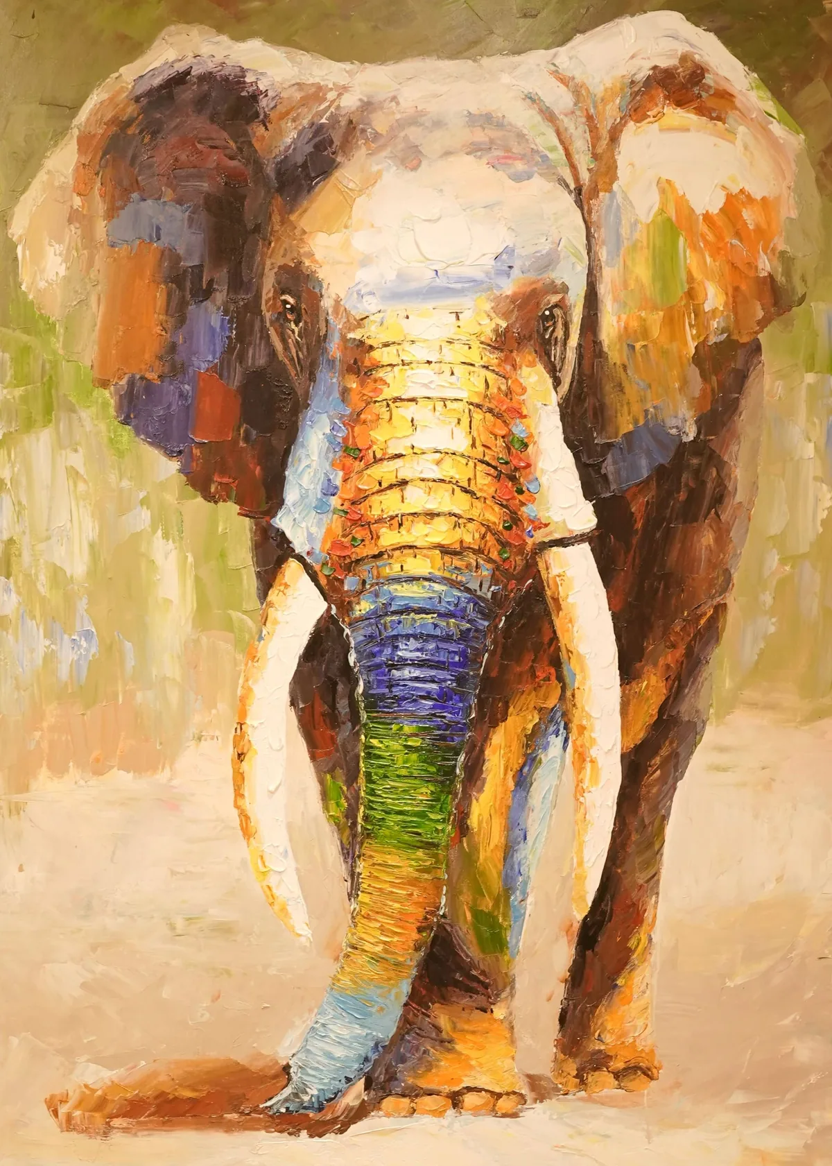 Elephant study, shown in two different frame treatments